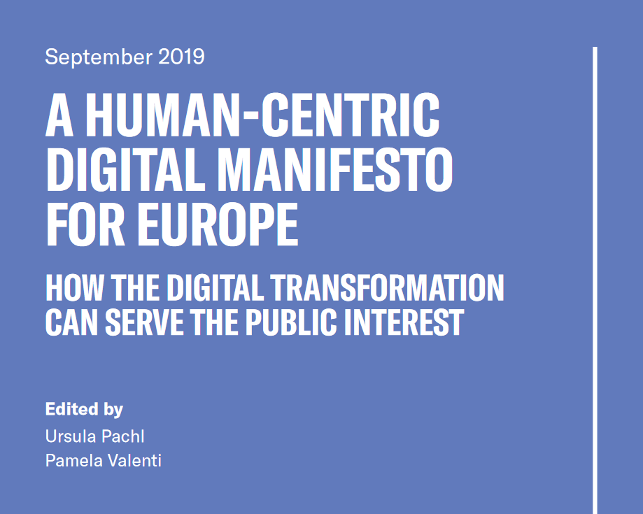 cover: A human-centric digital manifesto for EU