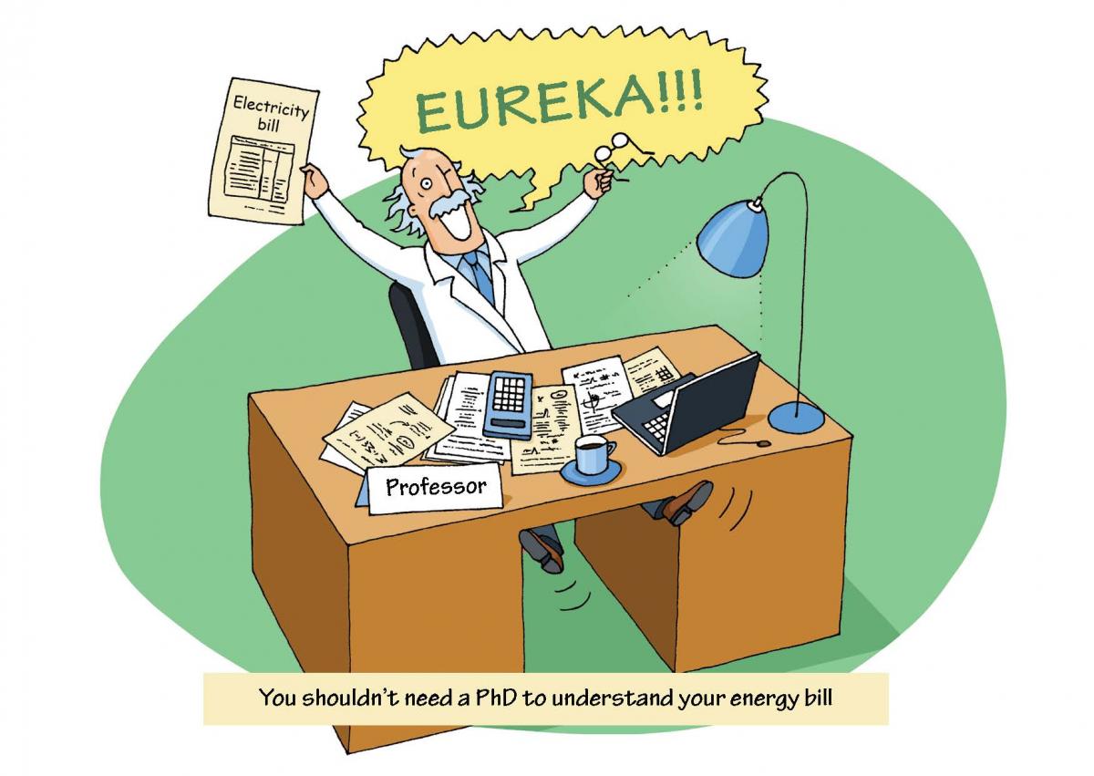 Energy postacard with eureka