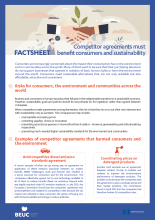 Competitor agreements must benefit consumers and sustainability, factsheet