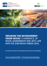 Cover of report: Trade and EU Green Deal