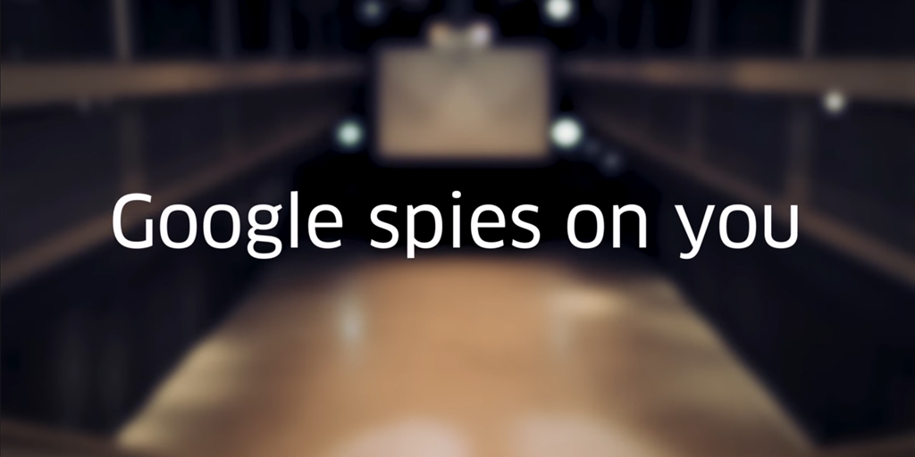 Illustration of video: Google spies on you.