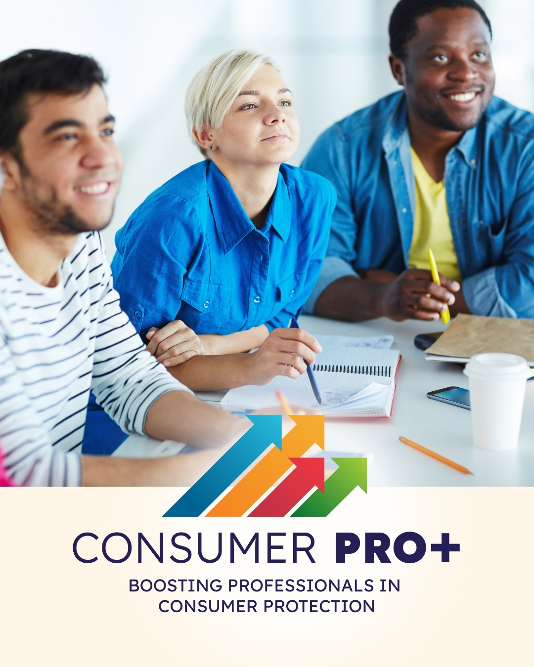 Consumer Pro+: professionals listening to a course