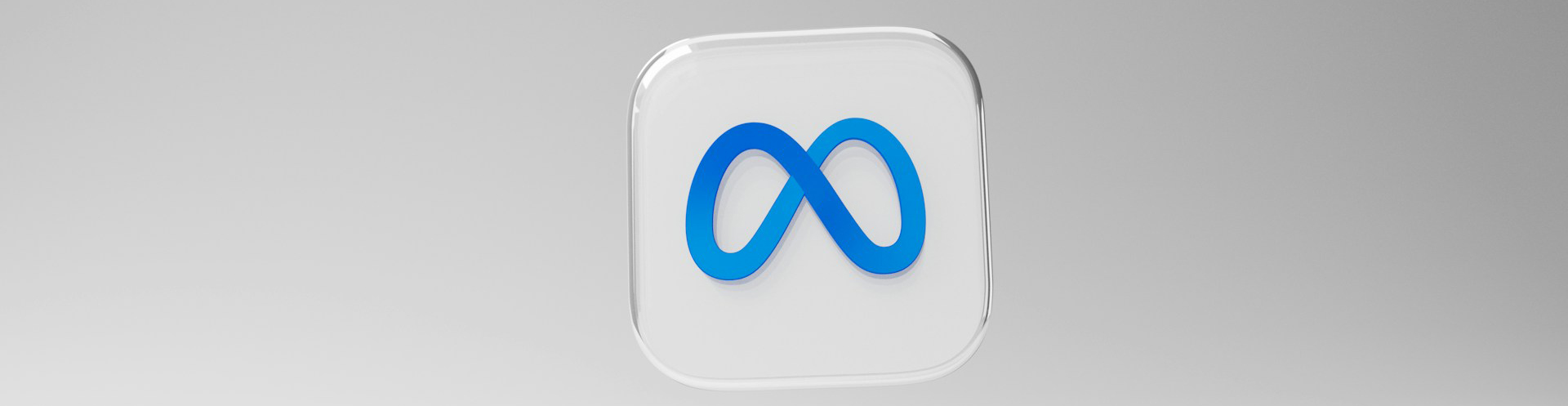 Meta logo on light grey background