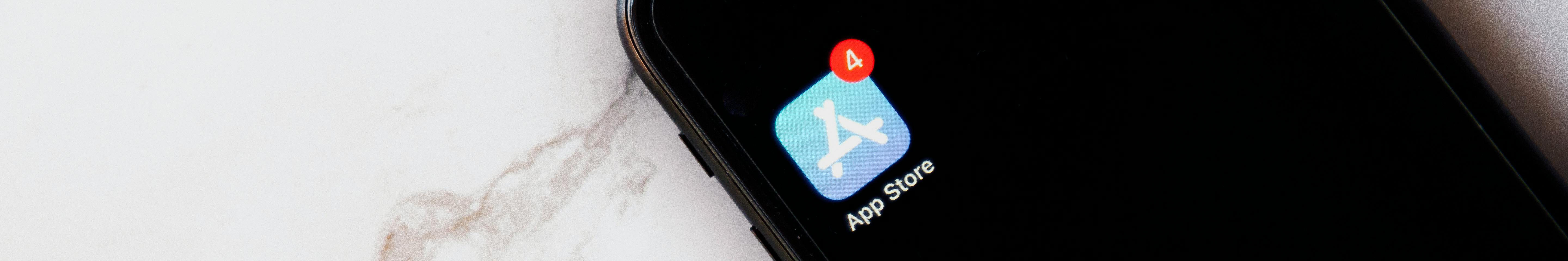 close up of App Store icon