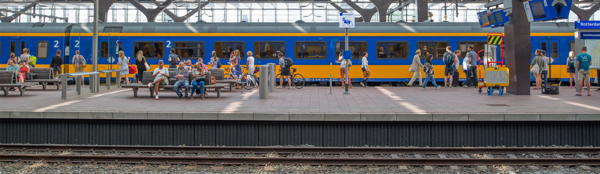 Train in Rotterdam station