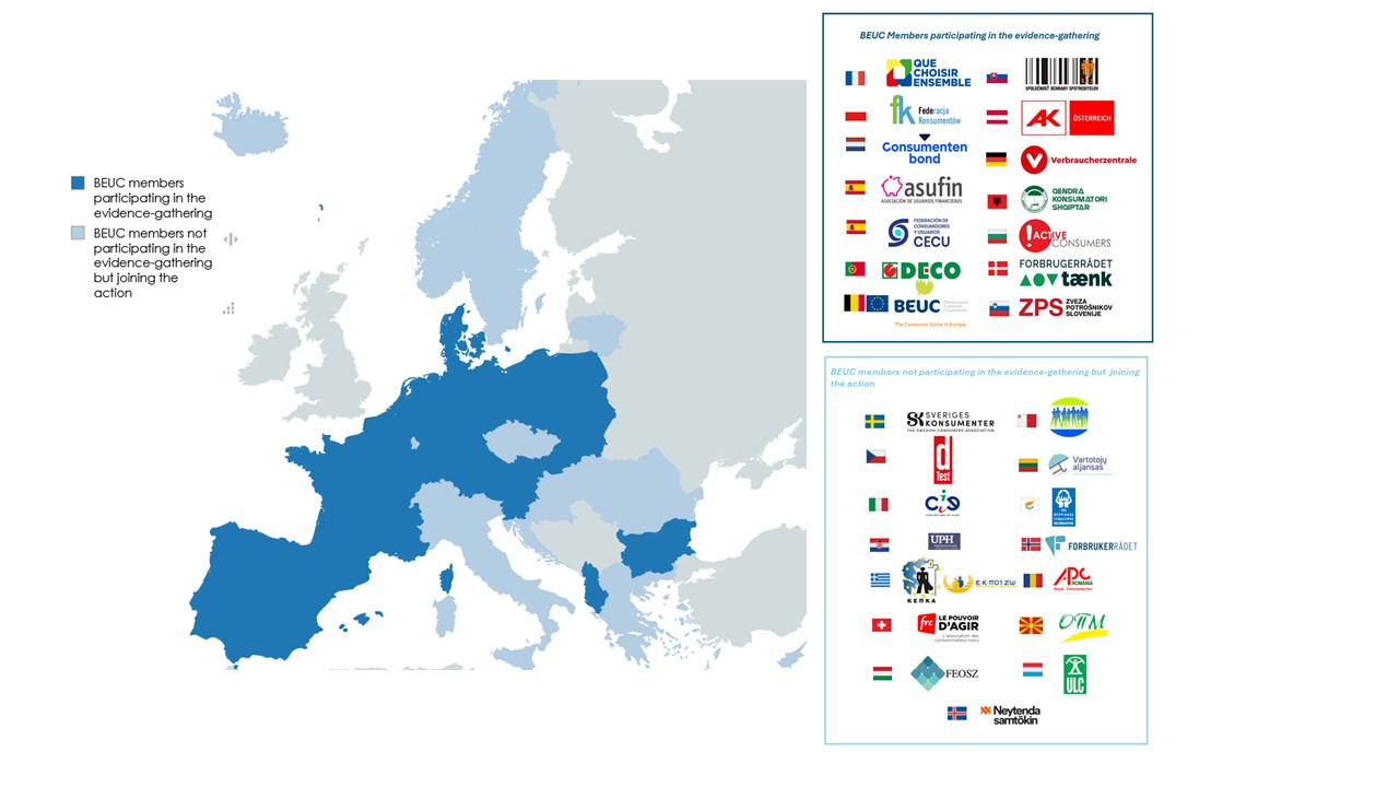 Map of participating members with their logo
