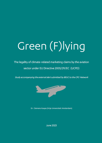 Cover of Green (F)lying report