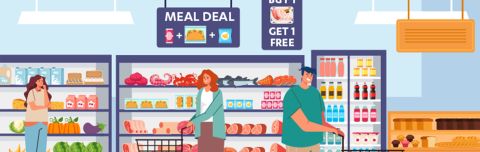 Food marketing in supermarket