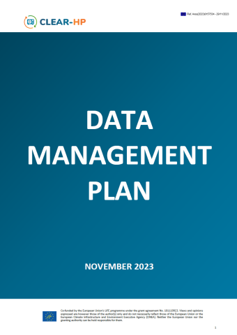 Data management plan, blue cover