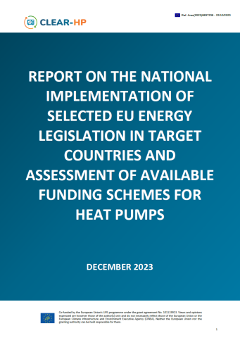 CLEAR-HP, blue cover of report