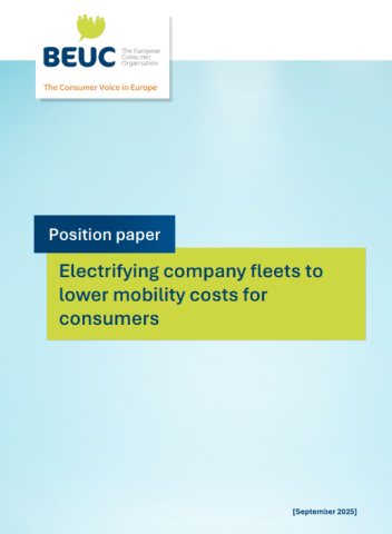 Position paper on electrifying corporate car fleets