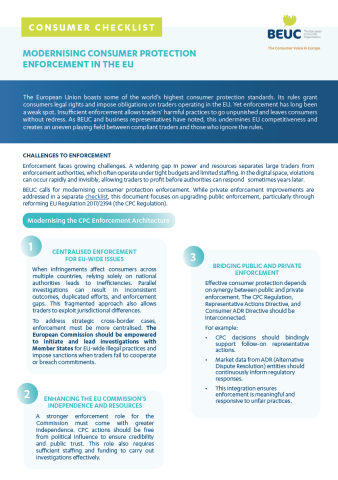 Modernising consumer protection enforcement in the EU