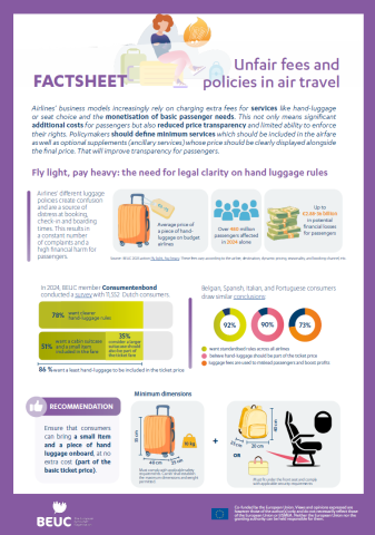Unfair fees and policies in air travel