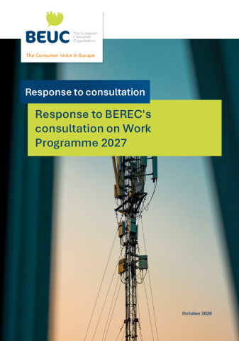 Response to BEREC's consultation on Work Programme 2027