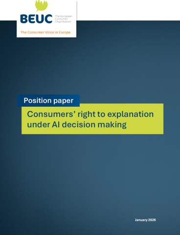 Consumers’ right to explanation under AI decision making