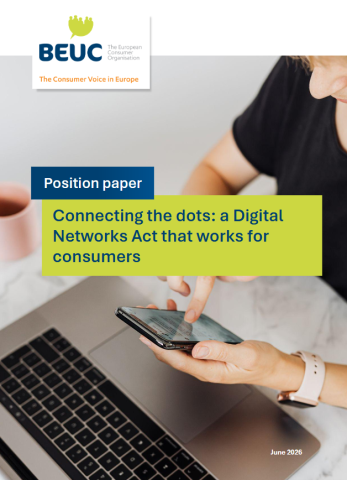 cover page position paper - a digital networks act that works for consumers