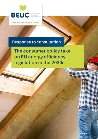 Response to consultation: The consumer policy take on EU energy efficiency legislation in the 2030s