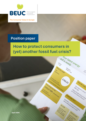 The war in the Middle East has triggered another energy shock, with consumers having to pay the price (yet) again.   Since the 2022 energy crisis, the EU has sought to strengthen the resilience of its energy markets, notably by reinforcing consumer protections and diversifying its fossil fuel supply sources.   Despite these efforts, the EU remains highly exposed to external geopolitical shocks and is not yet fully prepared to absorb a crisis of this magnitude.   As prices for consumer goods continue to rise