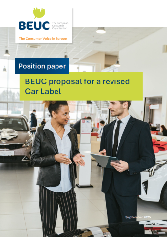 Car label position paper