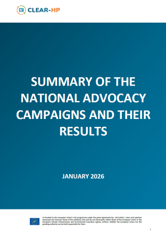 Summary of the national advocacy campaigns and their results