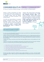 Consumer Rights in Energy Communities, cover