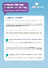 cover, health data report: executive summary