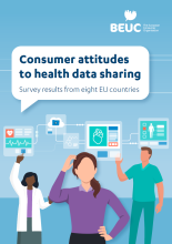 Cover of the report 'Consumer attitudes to health data sharing