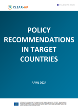 Policy recommendations in target countries, blue cover of the report