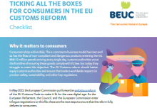 Trilogues Checklist EU Customs Reform for Consumers