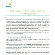 BEUC feedback on Citizens Energy Package