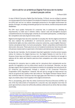 Joint call for an ambitious Digital Fairness Act to better protect people online