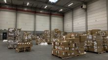 e-commerce parcels in a customs warehouse in Liège airport