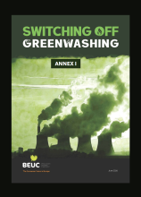 Switching off greenwashing: Annex I