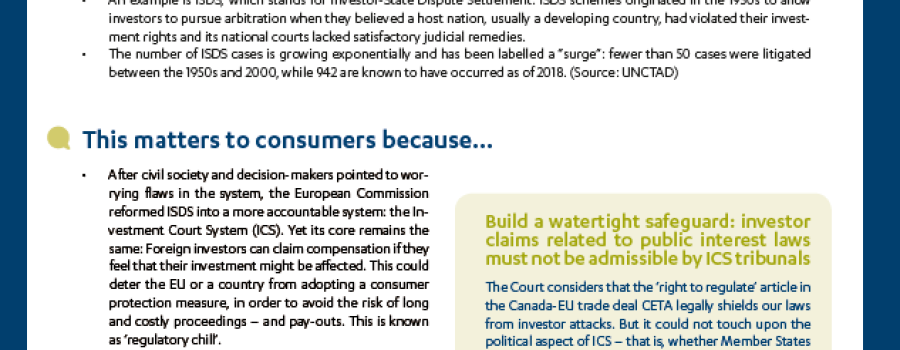 International investment arbitration, factsheet