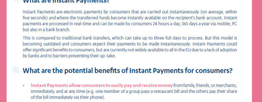 Instant Payment factsheet