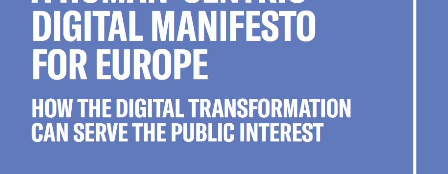 cover: A human-centric digital manifesto for EU