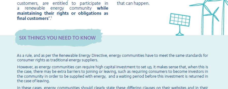 Consumer Rights in Energy Communities, cover