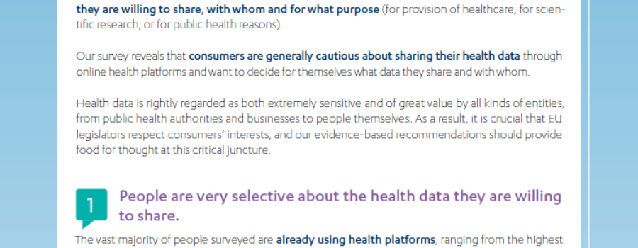 cover, health data report: executive summary