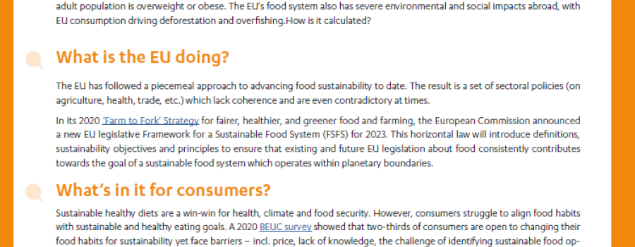 Sustainable Food system, cover