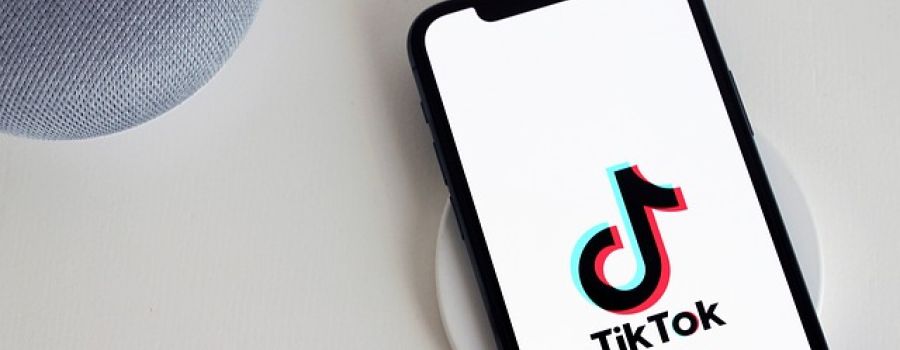 smart phone with logo of TikTok