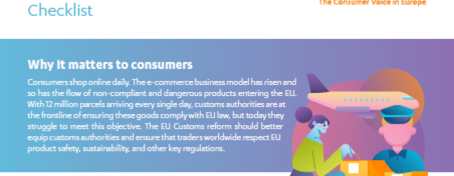 Trilogues Checklist EU Customs Reform for Consumers