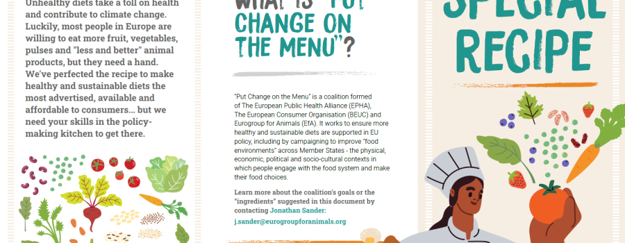 Special Recipe, Put Change on the Menu project